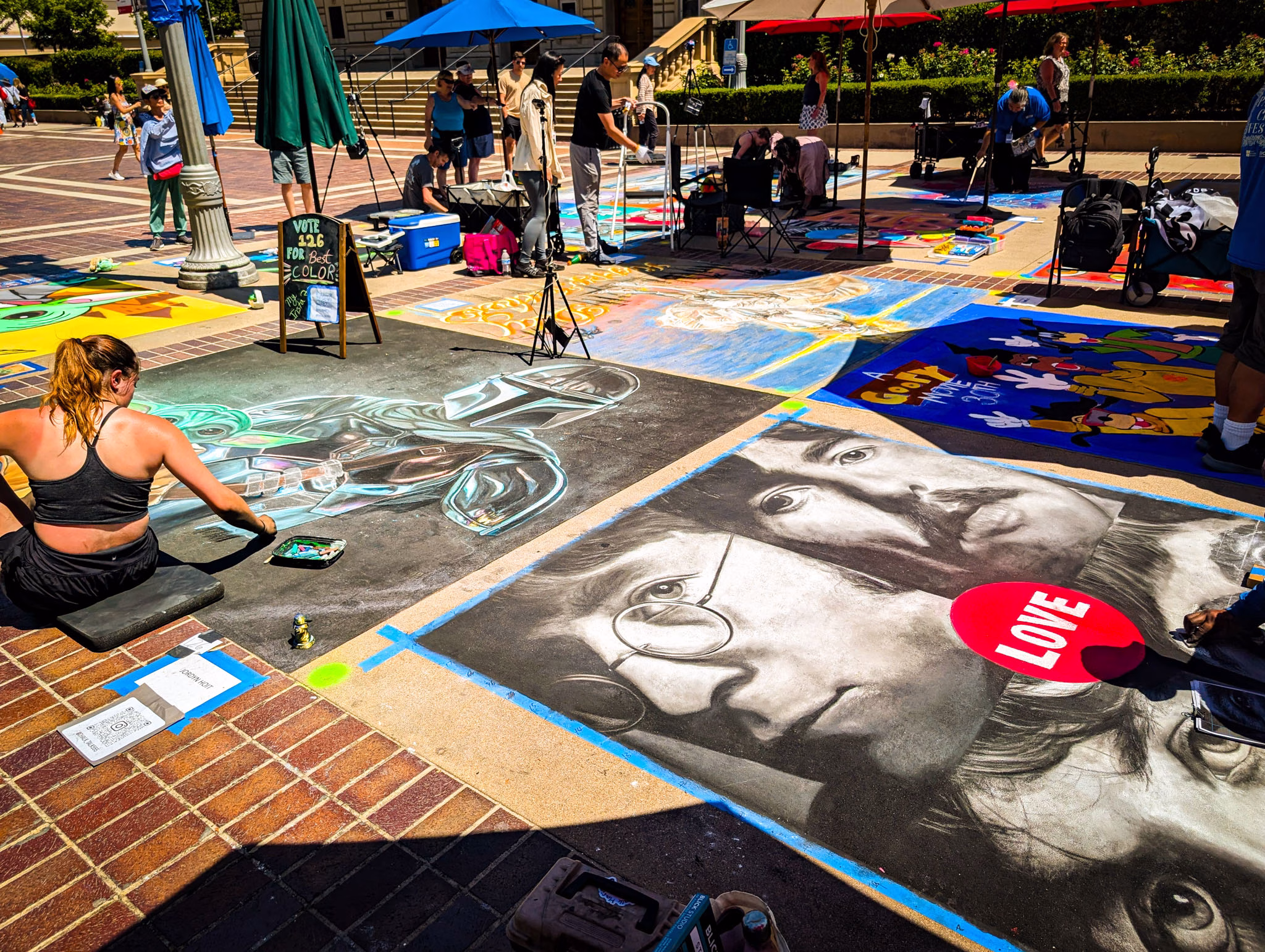 Pasadena Chalk Festival in the Summer